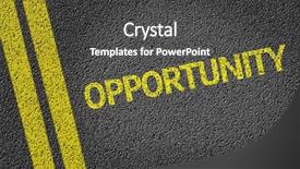  Presentation with opportunity - Audience pleasing PPT theme consisting of opportunity written on the road backdrop and a dark gray colored foreground