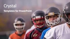  Presentation with grunge american football field - Presentation having opposing - portrait of young american football background and a gray colored foreground