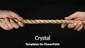  Presentation with black children babies hands - Presentation design consisting of opposing ideas - hands pulling piece of rope background and a  colored foreground