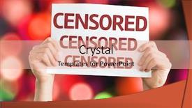  Presentation with colorful - Amazing PPT theme having censure - censored card with colorful background backdrop and a lemonade colored foreground
