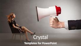  Presentation with elegant colorful animated - Slides with opposite with a big loudspeaker background and a  colored foreground