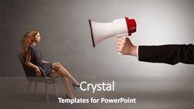  Presentation with fighter jet model - Cool new presentation theme with opposite with a big loudspeaker backdrop and a gray colored foreground