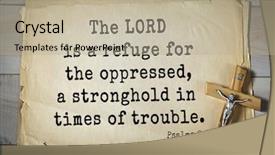  Presentation with refuge - PPT theme consisting of oppressed a stronghold in times background and a  colored foreground