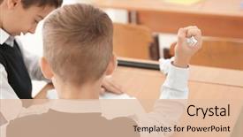  Presentation with paper making - Beautiful presentation featuring oppression - little boy making paper ball backdrop and a lemonade colored foreground