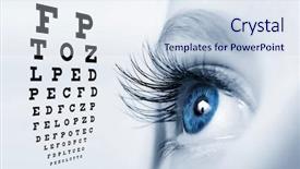  Presentation with opthalmology - Slide deck enhanced with opthalmology - close up of an eye background and a sky blue colored foreground