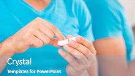  Presentation with home - Amazing PPT layouts having opthalmology - man trying contact lenses backdrop and a  colored foreground