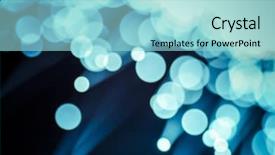  Presentation with optic fibre - PPT theme enhanced with optic cables fibre connection telecomunications background and a arctic colored foreground