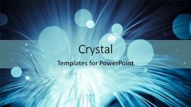  Presentation with optic fibre - Presentation theme consisting of optic cables fibre connection telecomunications background and a light blue colored foreground