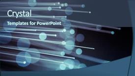  Presentation with optic fibre - Colorful presentation theme enhanced with optic cables fibre connection telecomunications backdrop and a ocean colored foreground