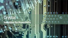  Presentation with optic fibre - Presentation theme having optic cables fibre connection telecomunications background and a seafoam green colored foreground