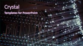  Presentation with optic fibre - Cool new presentation with optic cables fibre connection telecomunications backdrop and a wine colored foreground