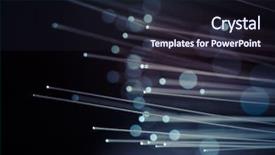  Presentation with optic fibre - Amazing slide deck having optic cables fibre connection telecomunications backdrop and a  colored foreground