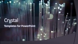  Presentation with optic fibre - Amazing PPT theme having optic cables fibre connection telecomunications backdrop and a tawny brown colored foreground