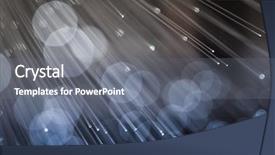  Presentation with optic fibre - Amazing PPT layouts having optic cables fibre connection telecomunications backdrop and a gray colored foreground