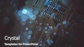  Presentation with optic fibre - Beautiful PPT layouts featuring optic cables fibre connection telecomunications backdrop and a  colored foreground