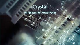  Presentation with optic fibre - Colorful PPT theme enhanced with optic cables fibre connection telecomunications backdrop and a  colored foreground