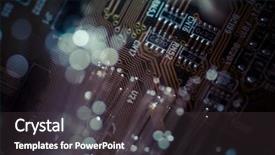  Presentation with optic fibre - Amazing PPT theme having optic cables fibre connection telecomunications backdrop and a dark gray colored foreground