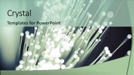  Presentation with optic fibre - PPT layouts enhanced with optic cables fibre connection telecomunications background and a mint green colored foreground