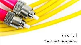  Presentation with fiber optic - Audience pleasing slide deck consisting of optic cord pathcord fiber cables backdrop and a white colored foreground
