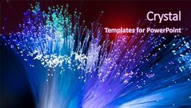  Presentation with fiber optic - PPT theme enhanced with optic fiber cable connection background and a wine colored foreground