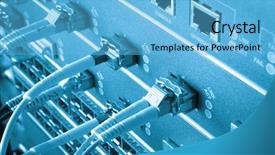  Presentation with optic - PPT layouts having optic fiber cables connected background and a light blue colored foreground