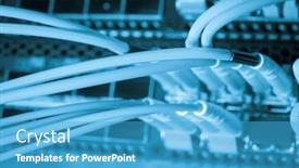  Presentation with fiber optic - Presentation featuring optic-fiber-cables-connected background and a  colored foreground