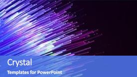  Presentation with fiber optic - Audience pleasing slides consisting of optic showing data or internet backdrop and a cobalt blue colored foreground