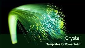  Presentation with internet communication - Beautiful slide set featuring optic showing data or internet backdrop and a forest green colored foreground