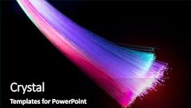  Presentation with fiber optic - Presentation design consisting of optic showing data or internet background and a black colored foreground