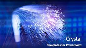  Presentation with internet communication - Beautiful PPT theme featuring optic showing data or internet backdrop and a royal blue colored foreground