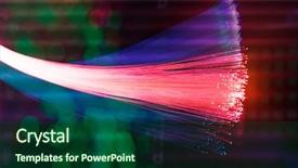  Presentation with fiber optic - Cool new PPT theme with optic showing data or internet backdrop and a forest green colored foreground