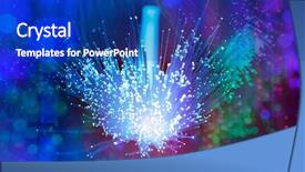  Presentation with internet communication - Amazing presentation design having optic showing data or internet backdrop and a royal blue colored foreground