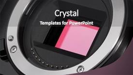  Presentation with sensor - Audience pleasing slide deck consisting of optical chip - closeup of camera image sensor backdrop and a dark gray colored foreground
