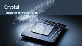  Presentation with fiber optics - Cool new presentation theme with optical chip - fiber optics background with lots backdrop and a ocean colored foreground