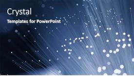  Presentation with optical - PPT theme having optical-fiber-light-close-up background and a ocean colored foreground