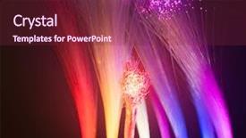  Presentation with network cable - Colorful presentation design enhanced with optical fiber network cable futuristic backdrop and a violet colored foreground