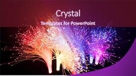  Presentation with network cable - Cool new PPT theme with optical fiber network cable futuristic backdrop and a tawny brown colored foreground