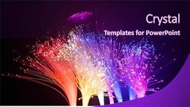  Presentation with network cable - Slide set enhanced with optical fiber network cable futuristic background and a wine colored foreground