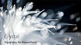  Presentation with network cable - Presentation design having optical-fiber-network-cable background and a light gray colored foreground