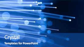  Presentation with fiber - Beautiful PPT theme featuring optical fiber picture with details backdrop and a teal colored foreground
