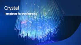  Presentation with optic - Cool new presentation theme with optical fibers of fiber optic backdrop and a ocean colored foreground