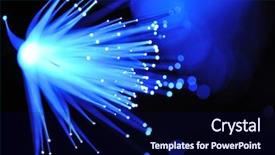  Presentation with fiber optics - Beautiful PPT theme featuring red sphere linked with other grey networking concept backdrop and a light gray colored foreground