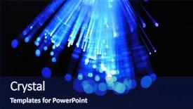  Presentation with fiber - Theme featuring optical fibre cable - blue fiber optics close up background and a  colored foreground