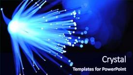  Presentation with fiber optics - Beautiful slides featuring optical fibre cable - blue fiber optics close up backdrop and a navy blue colored foreground