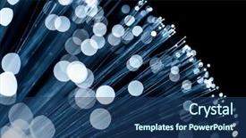  Presentation with optic fibre - Cool new presentation with optical fibre cable - fiber optic emitting blue light backdrop and a ocean colored foreground