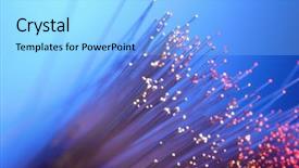  Presentation with optical - Colorful slides enhanced with optical fibre backdrop and a light blue colored foreground