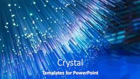  Presentation with optical fibres - Presentation design consisting of optical-fibres-dinamic-flying background and a cobalt blue colored foreground