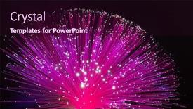  Presentation with optical fibres - Beautiful presentation design featuring optical-fibres-dinamic-flying backdrop and a wine colored foreground