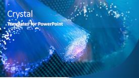  Presentation with optical fibres - Audience pleasing PPT theme consisting of optical-fibres-dinamic-flying backdrop and a teal colored foreground