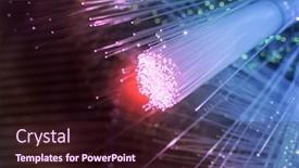  Presentation with optical fibres - Cool new presentation theme with optical-fibres-dinamic-flying backdrop and a wine colored foreground